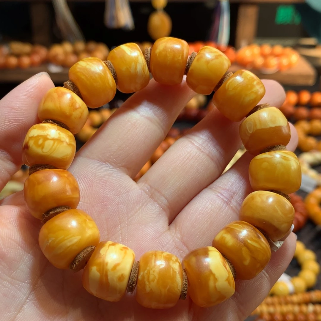 蜜蜡未镶嵌手串蜜蜡手串