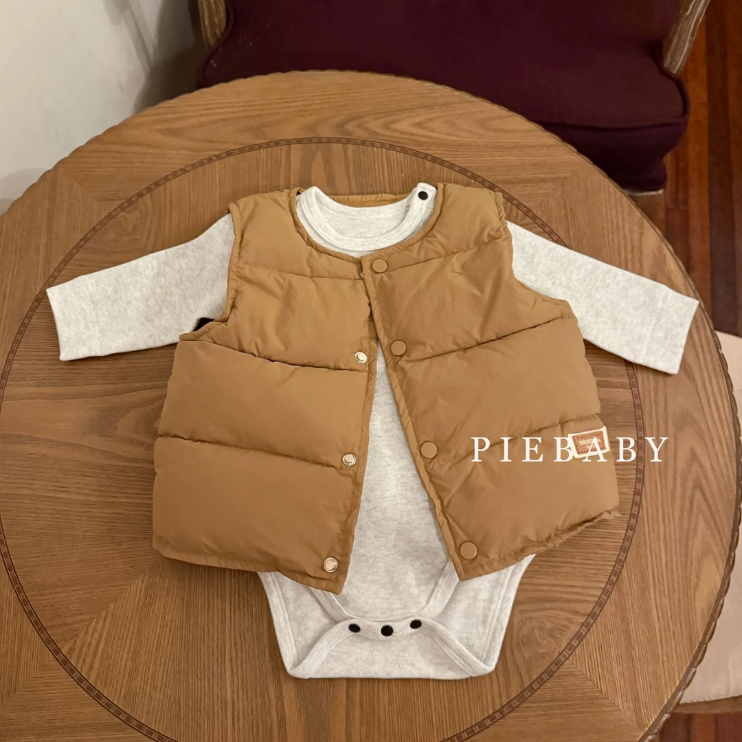 Pie baby-婴幼儿冬季夹棉马甲加厚保暖宝宝棉衣背心外套百搭洋气