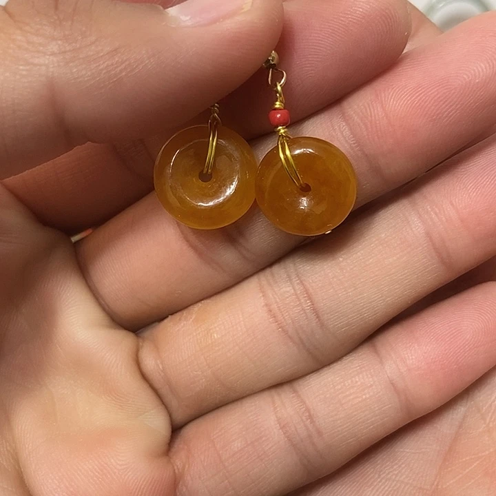 翡翠未镶嵌挂件青花笔锋浓转淡出了