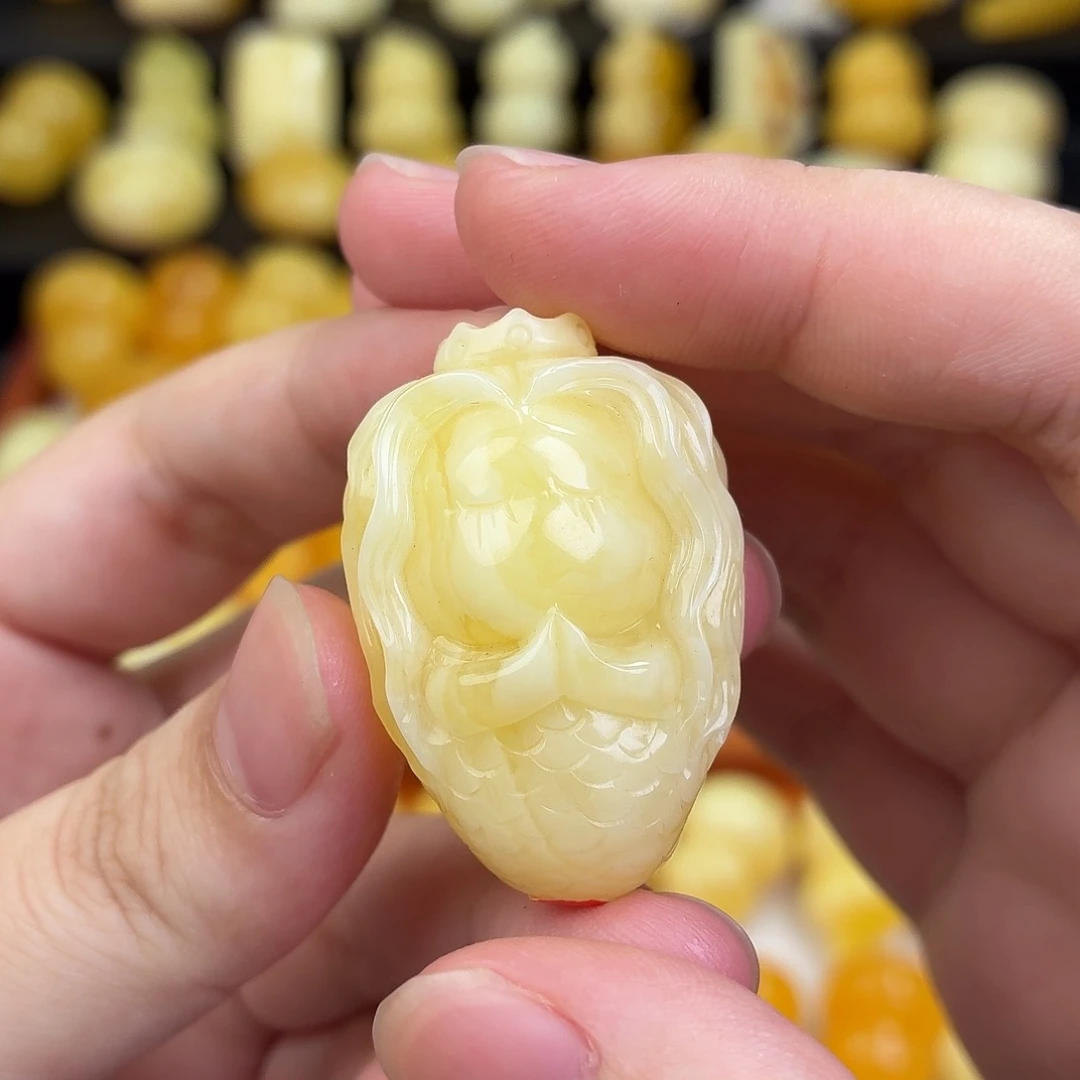 蜜蜡未镶嵌毛衣链蜜蜡