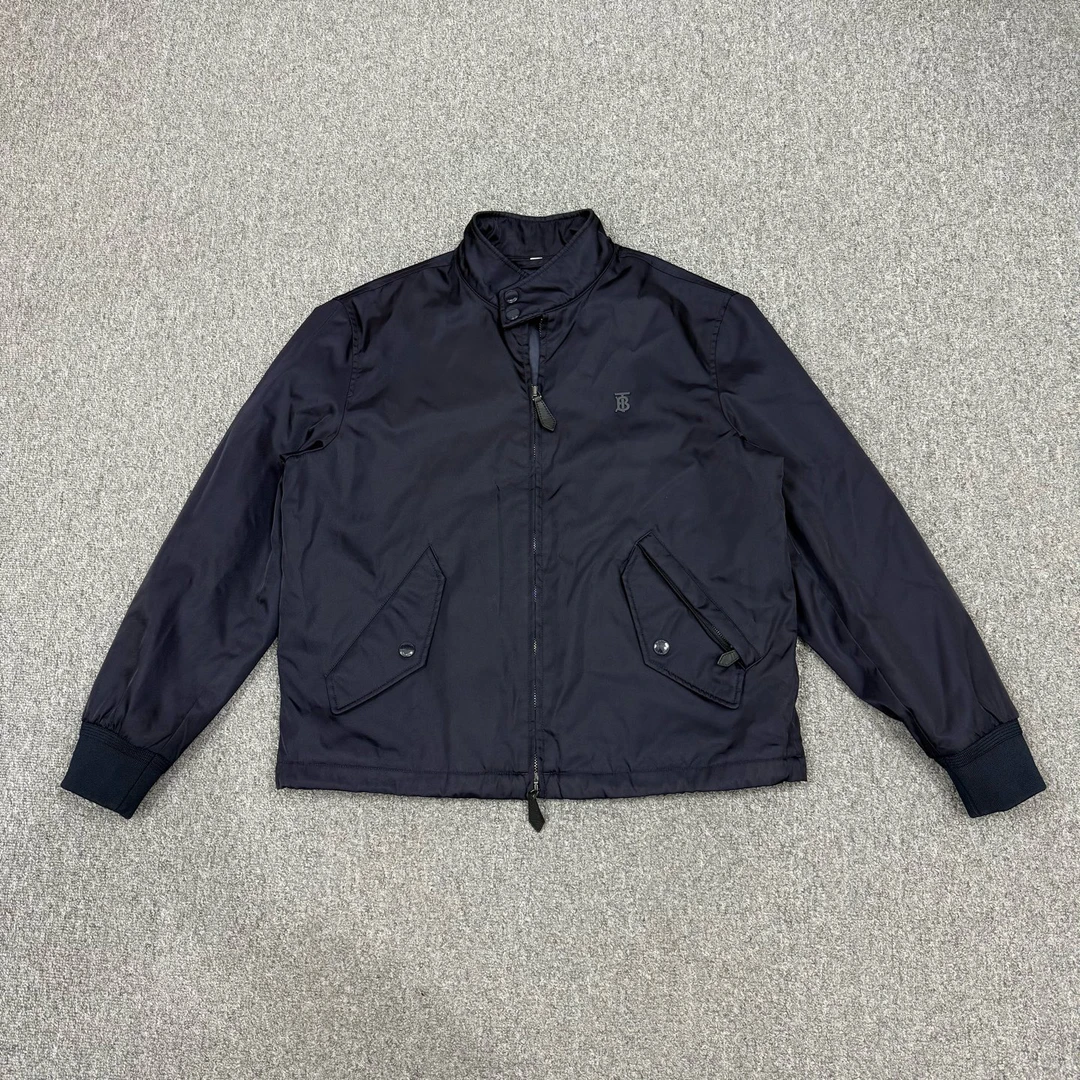 99新 BURBERRY/博柏利 18226534藏蓝色夹棉夹克外套50码