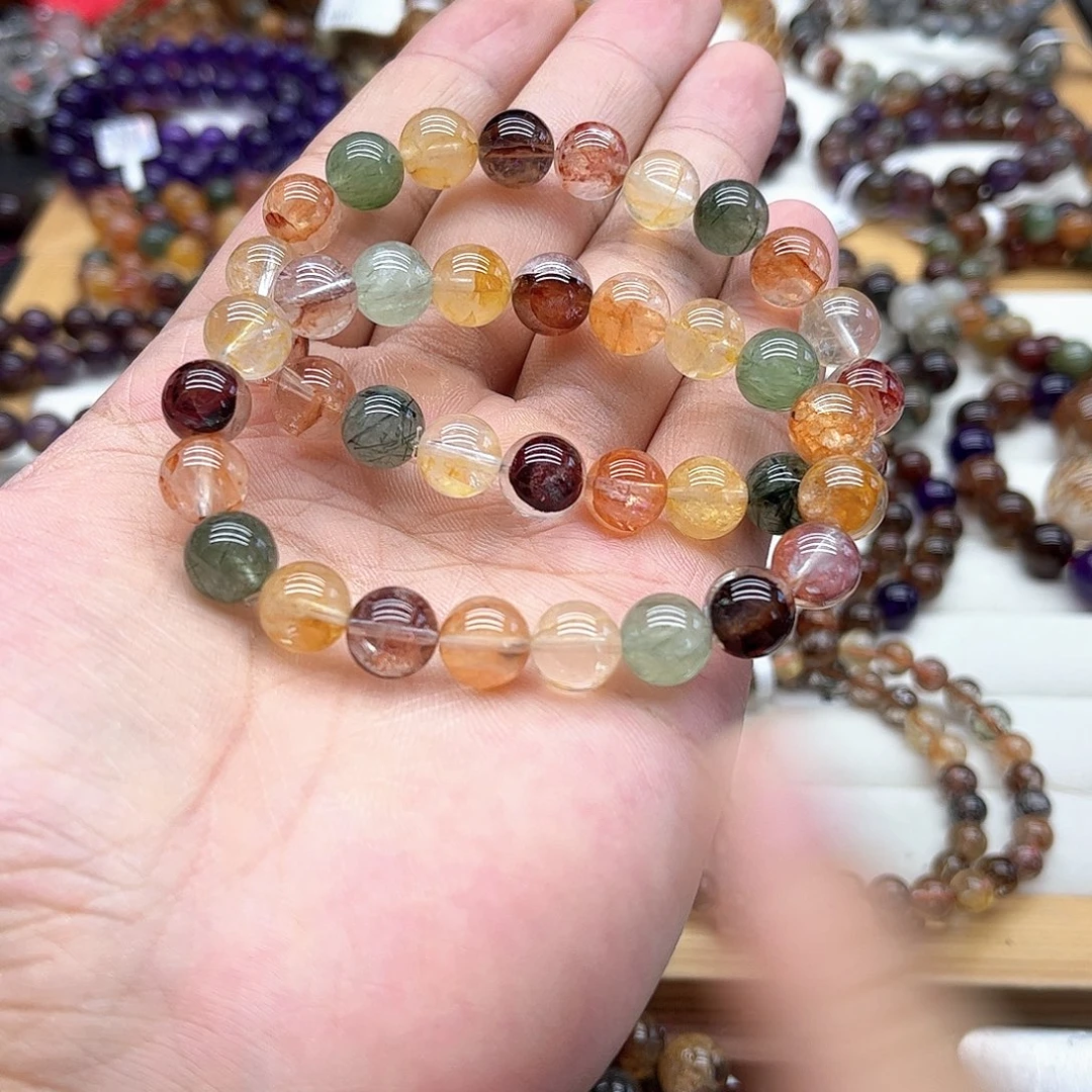 水晶手串未镶嵌多样性发货发一条