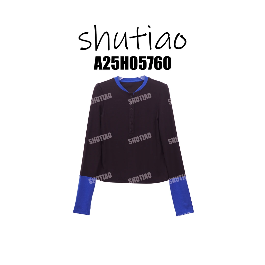 【SHUTIAO】2025秋冬：新款小众设计款T恤A25H05760