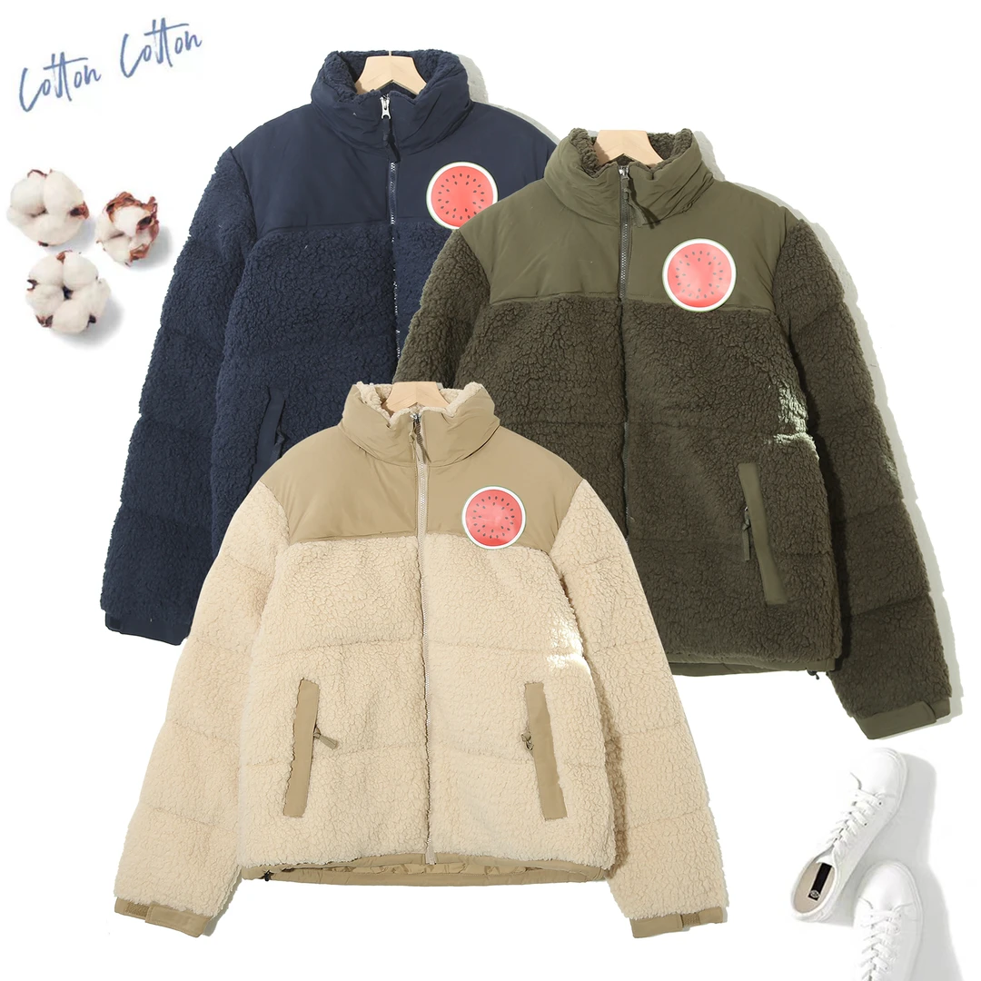 N设计感保暖百搭情侣款拼接韩版棉服时尚高级感立领秋冬YS174