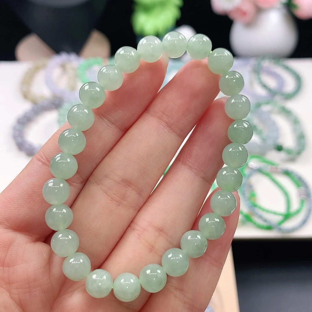 翡翠未镶嵌手链7mm