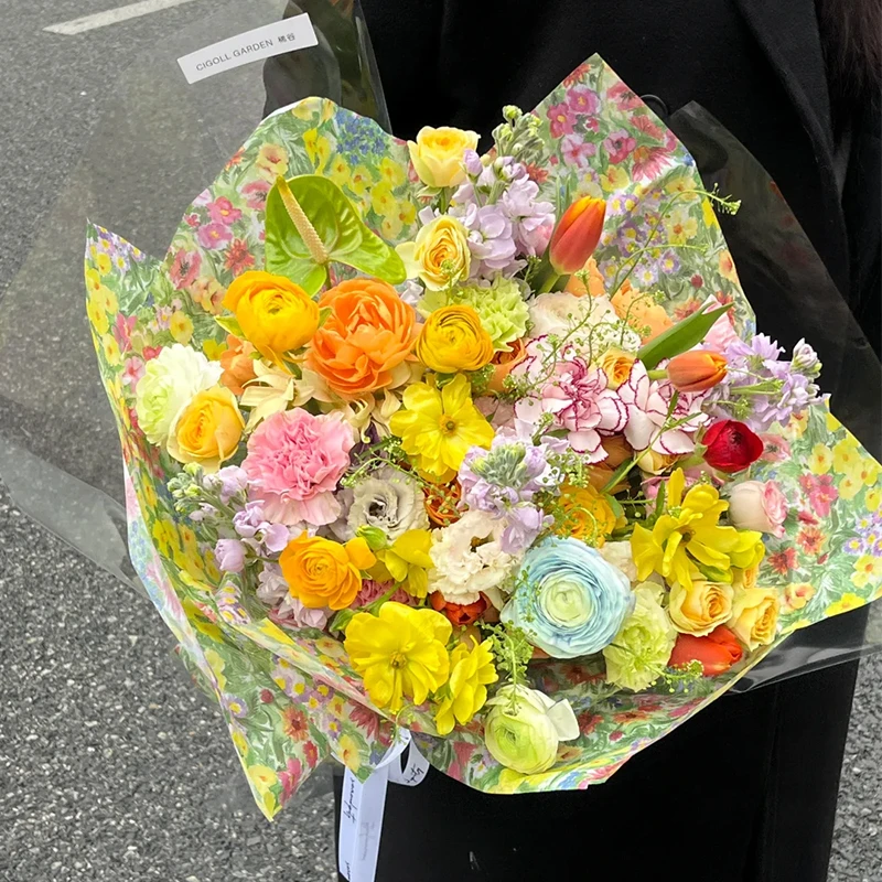 【卓林1】油菜花雪梨纸加厚鲜花内衬包装纸手工包花纸花店资材用品