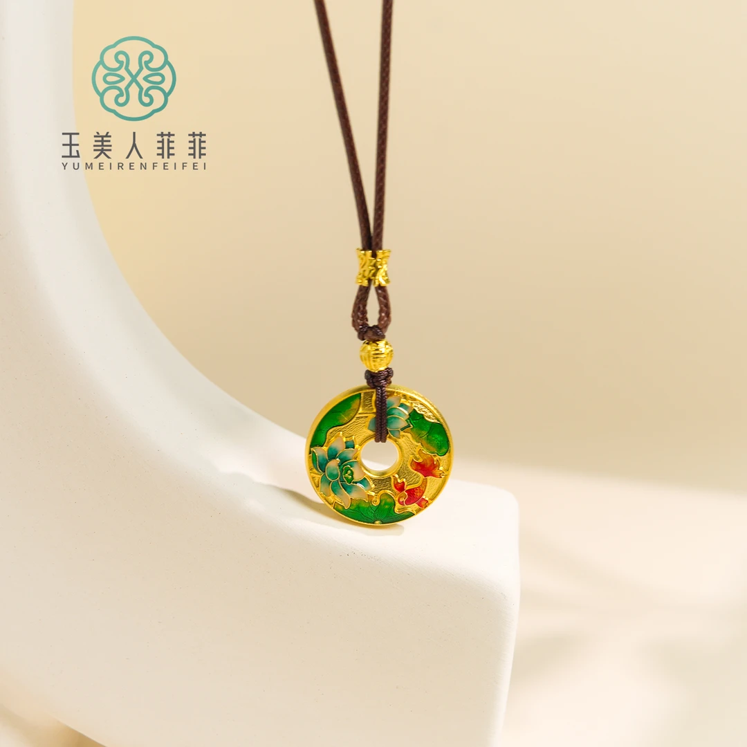 吊坠足银 【春日珠宝】菲菲珠宝好^足银荷塘鲤鱼吊坠约25mm