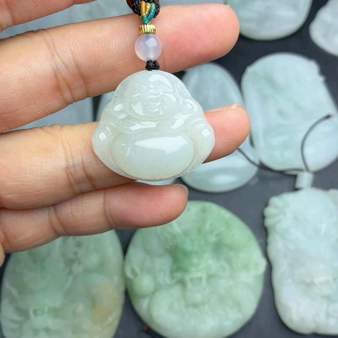 弥勒佛项坠精美时尚百搭守护神玉佛