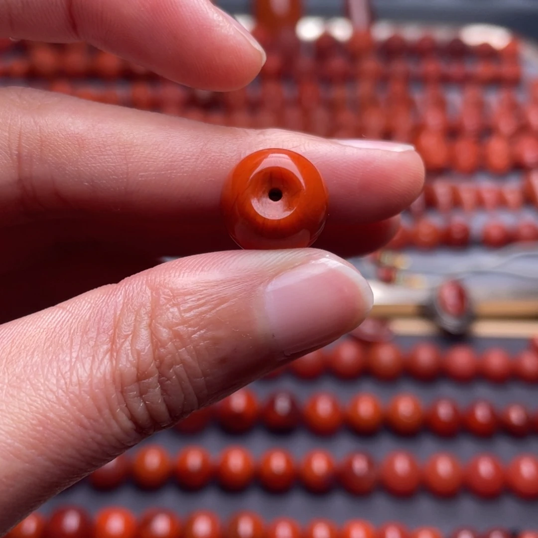 浪****南红玛瑙未镶嵌其他W12.9瓦西柿子红满肉苹果珠微瑕