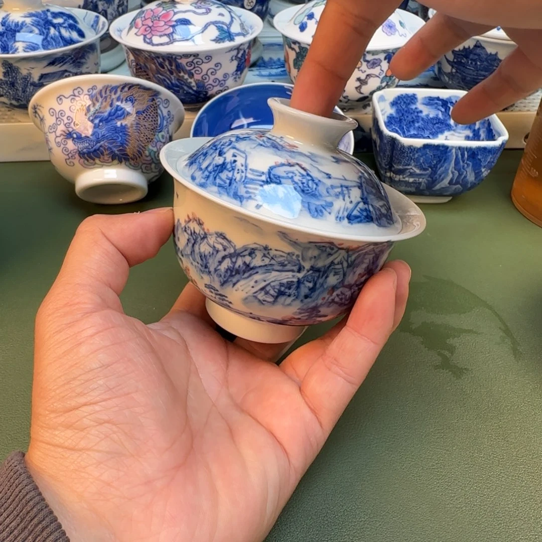 纯手工纯手绘茶具石头32