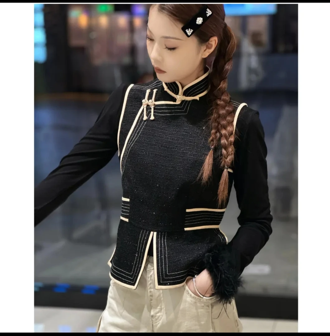 马夹常规款短款民族风时尚女装百搭秋冬