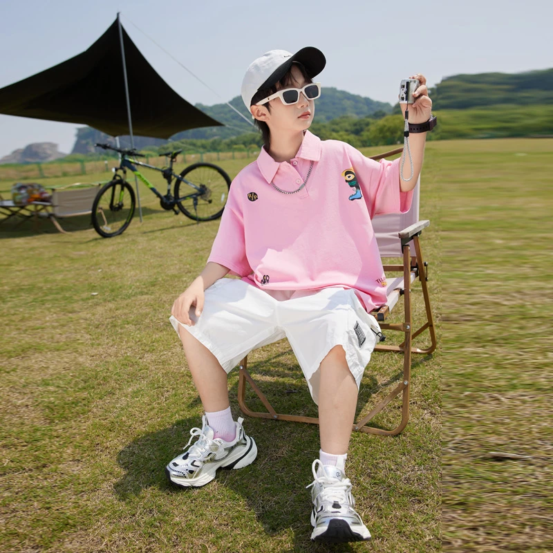 男童夏装套装2025新款儿童夏季短袖薄款运动休闲POLO衫夏款大童潮