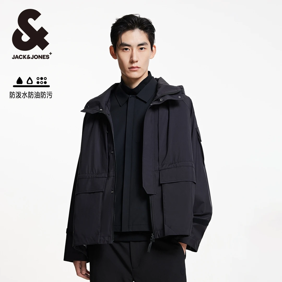 【商场同款】杰克琼斯秋冬新款男士连帽夹克三防外套潮高级感男装