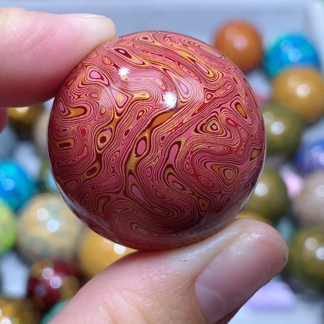 大漆珠3.0粉色千层犀皮