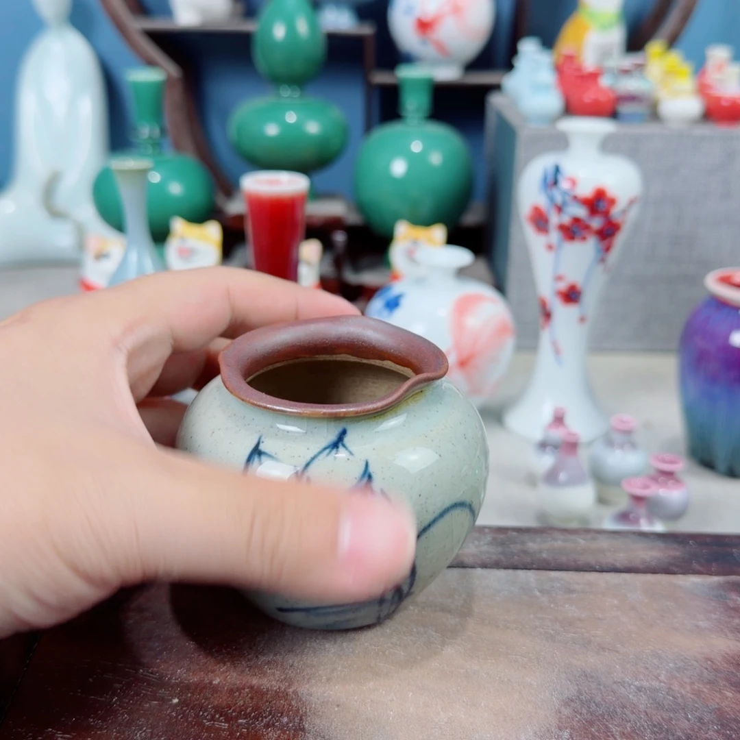 陶瓷手工小花器摆件