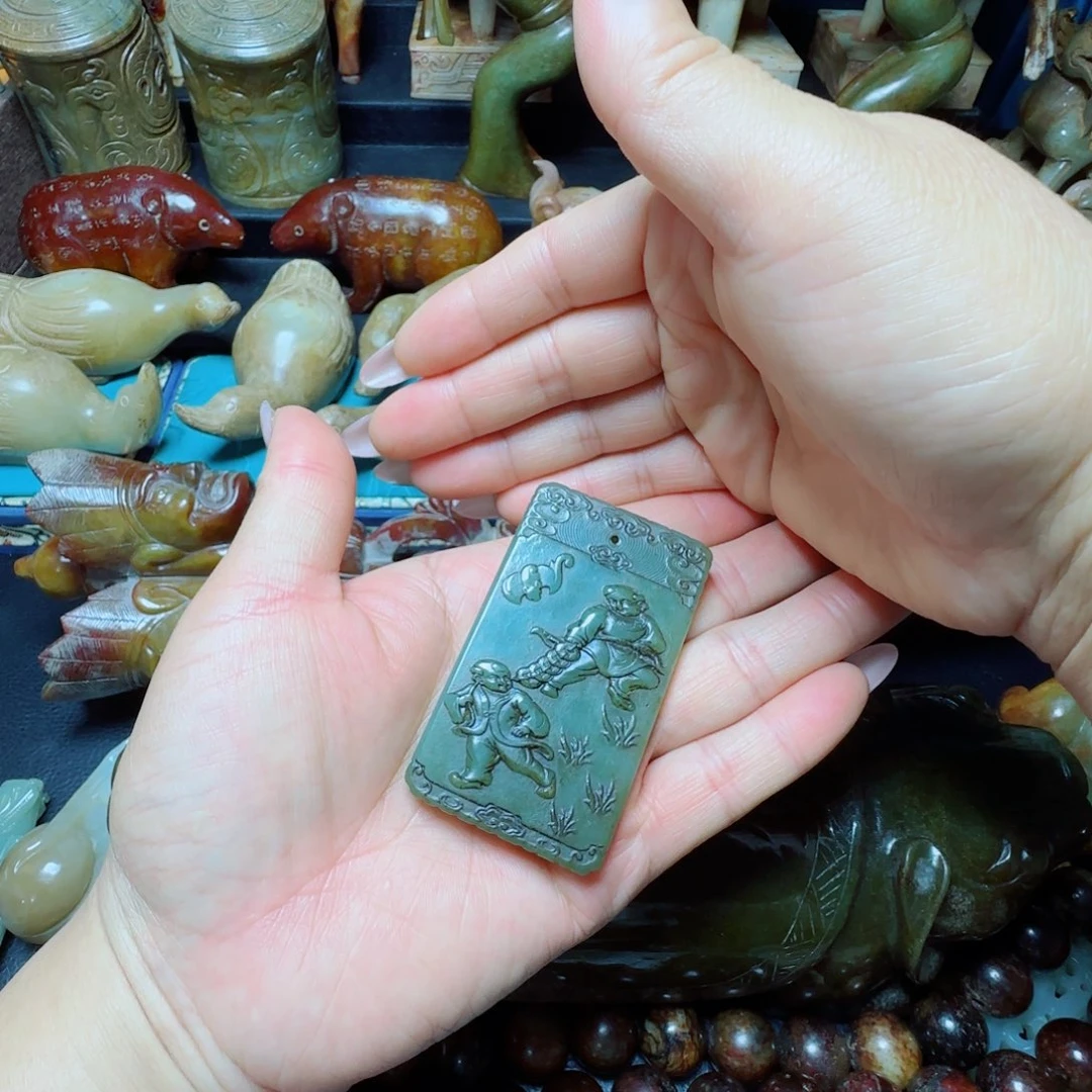 和田玉未镶嵌挂件