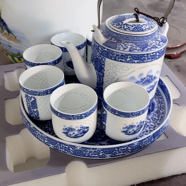 碗꧁****꧂山水茶具八件套