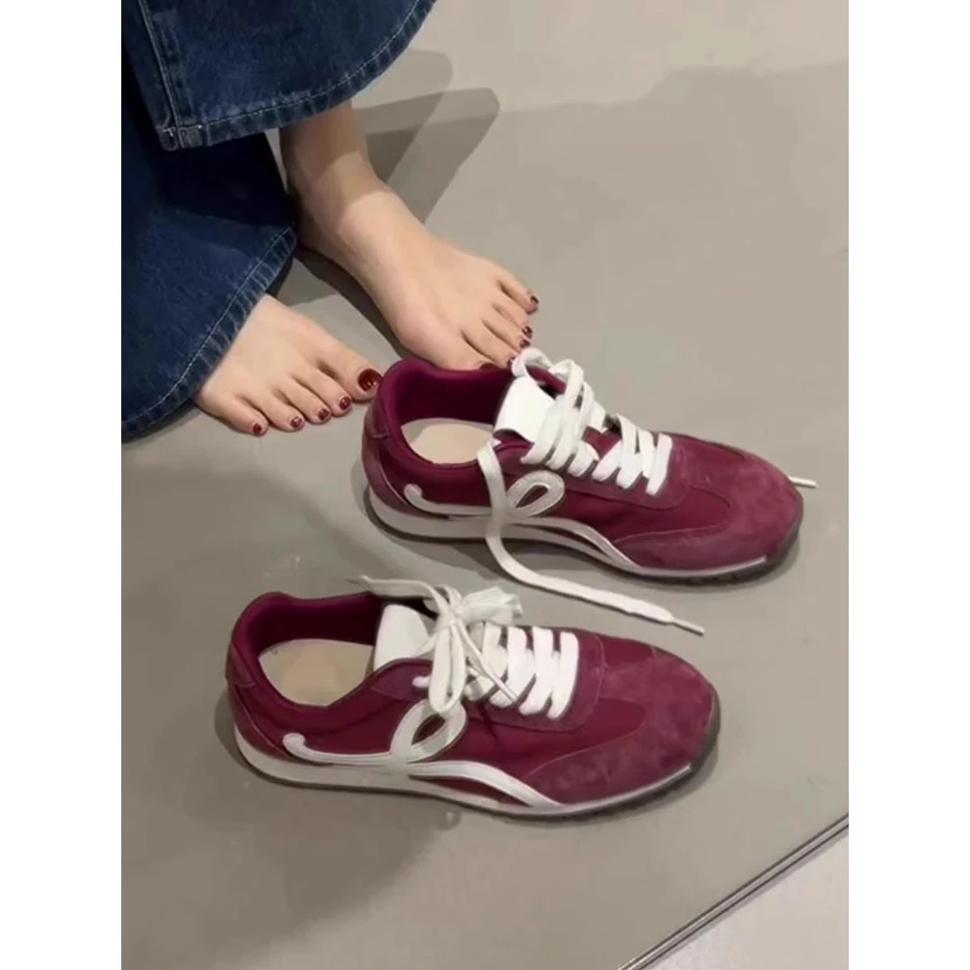 夏季新款增高休闲鞋超柔复古德训潮人板鞋运动阿甘女鞋