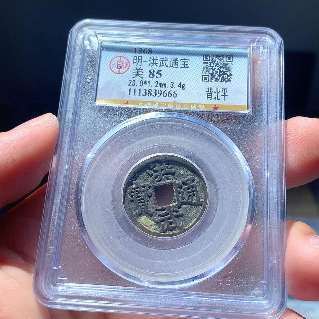 金属QY。洪武通宝85分9666