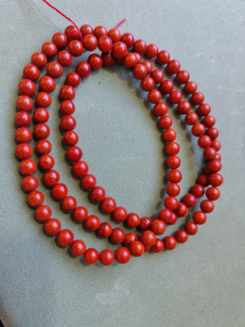 6mm天然南红108长串