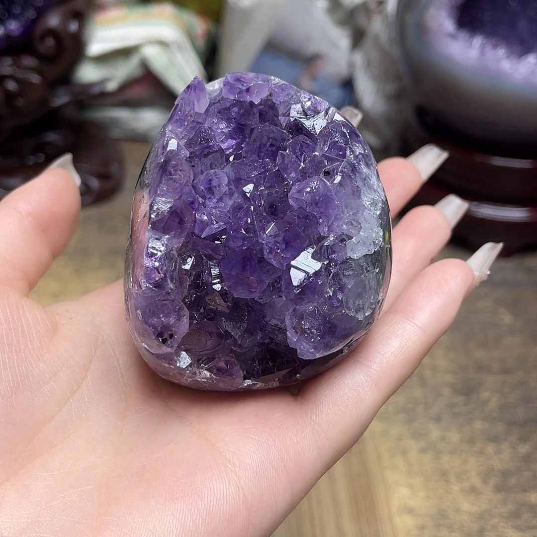 紫晶大型摆件（非配饰）银S925镶嵌天然乌拉圭紫水晶
