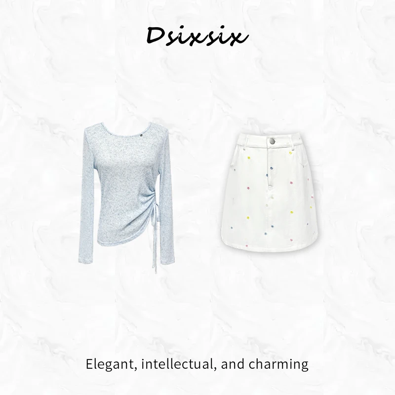 Yeah Me-【夏日晨光】夏季新款休闲简约设计感百搭显瘦半身裙套装女