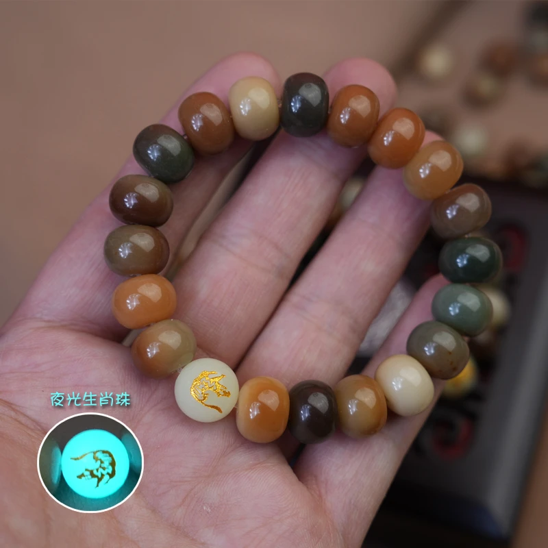 非金属木质手链 敦煌问天菩提根生肖手串女款文玩手链盘玩菩提