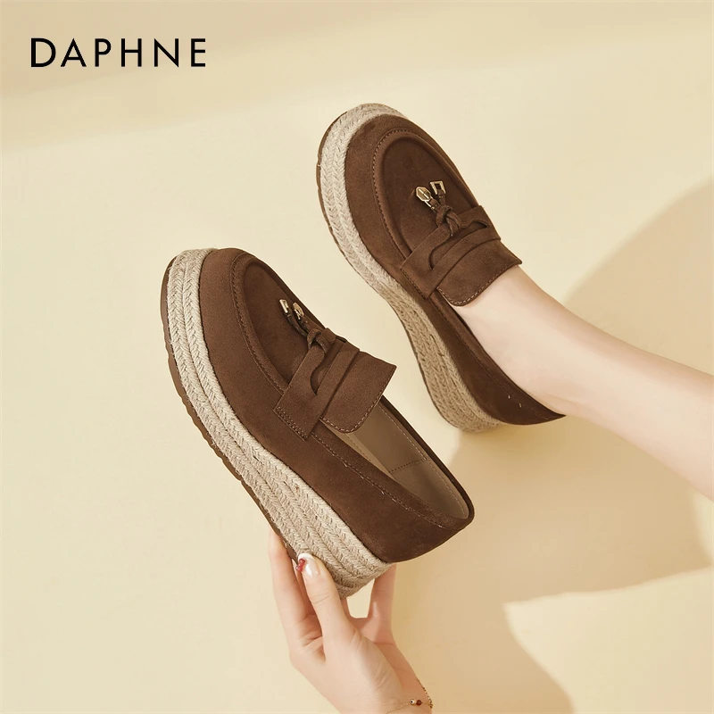 达芙妮浅口单鞋女2025秋冬新款百搭一脚蹬复古鞋子女ins潮牌百搭