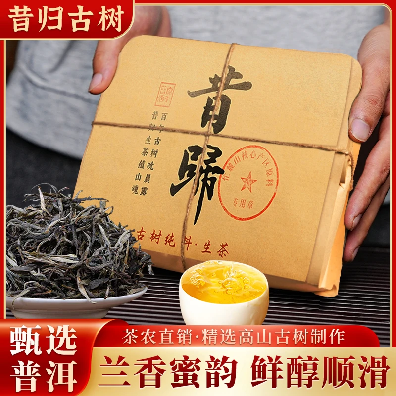 【昔归古树 茶农直销】云南临沧昔归古树普洱生茶 头春头采兰香蜜韵