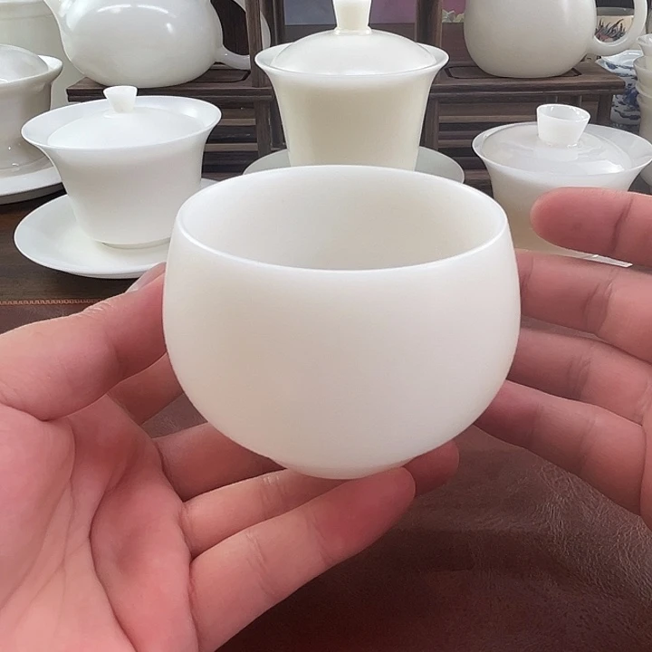 隐唐窑/璞玉素烧哑光面170ml罗汉主人杯