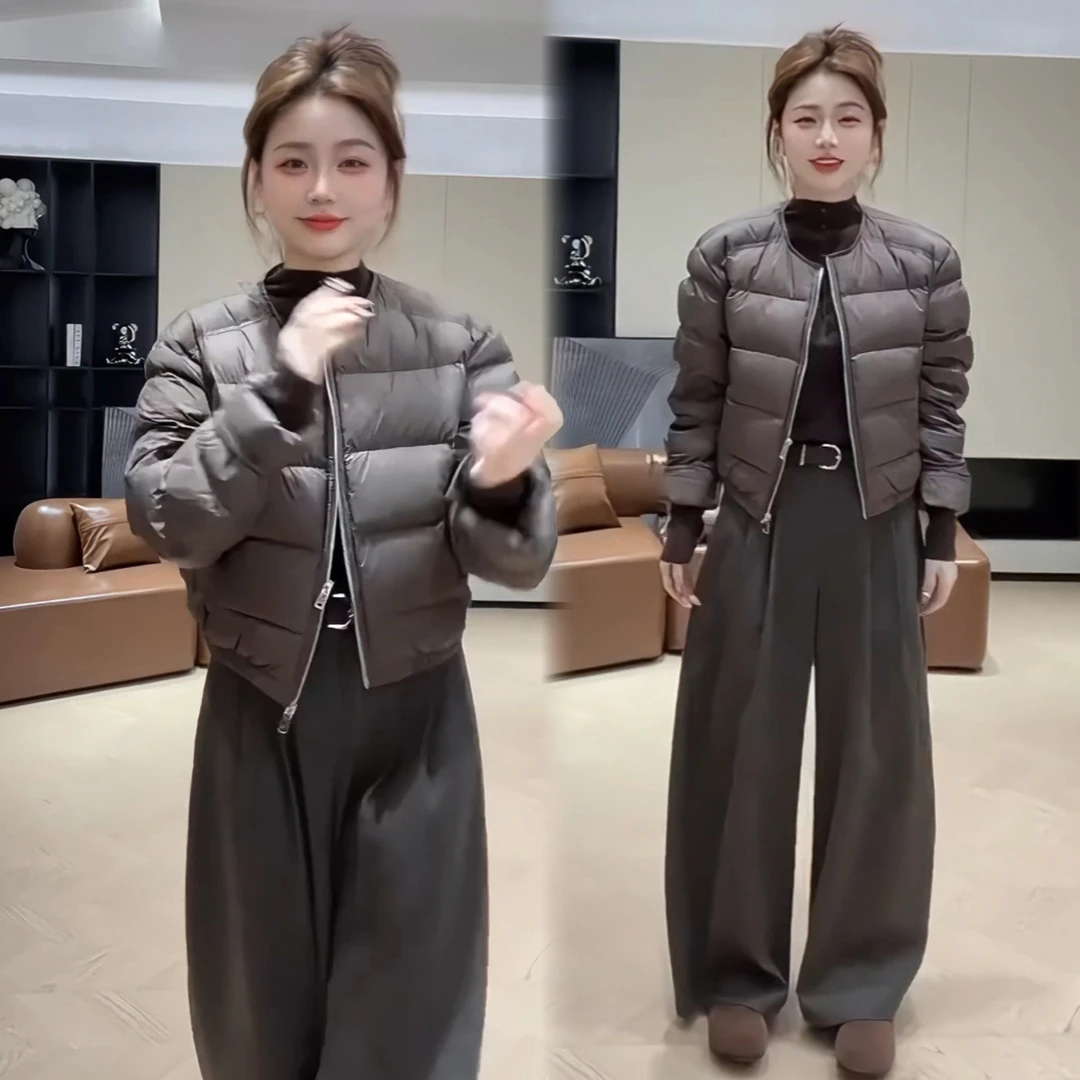 时尚短款棉服女冬季新款时髦洋气面包服小个子轻薄保暖棉袄潮