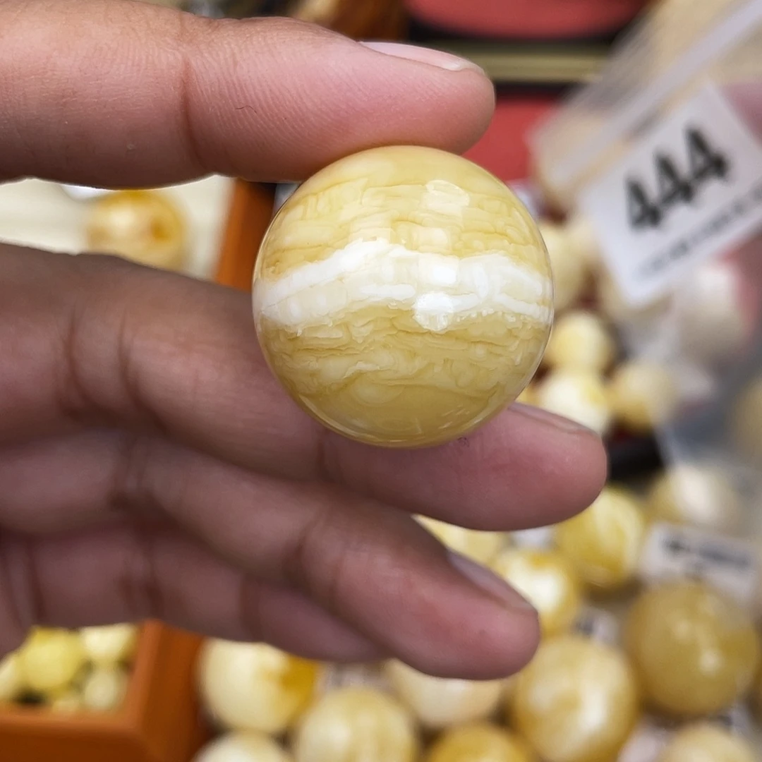 蜜蜡未镶嵌珠宝奇石粉水线26.5