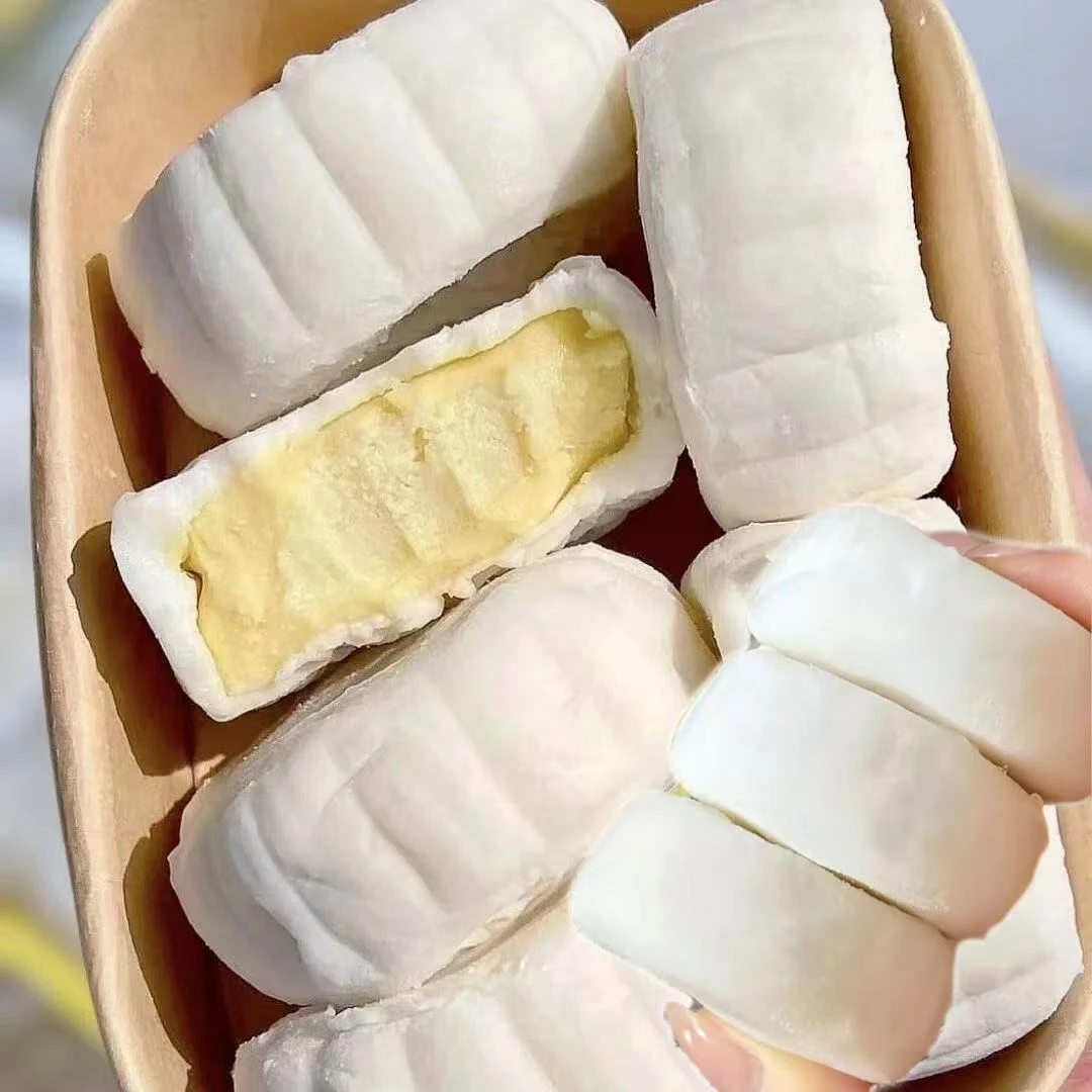 【榴莲口味月饼】榴莲冰皮月饼中秋送礼零食糕点开袋即食榴莲味馅料
