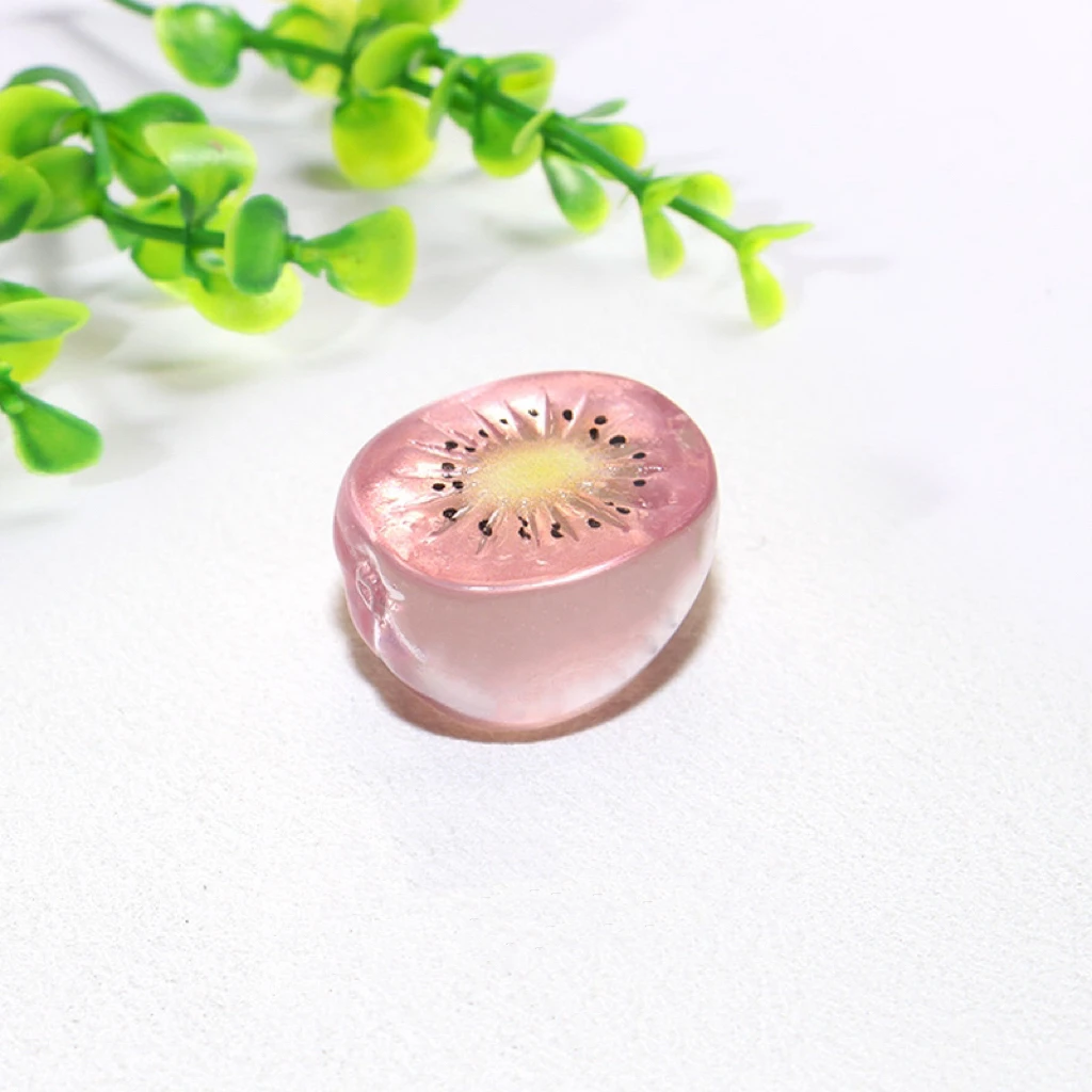 【定制款】半切夜光日式创意猕猴桃单拍链接diy陶瓷树脂摆件工艺品