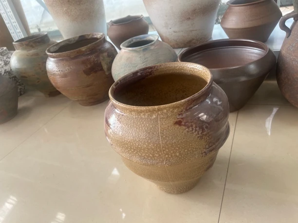 景德镇复古怀旧桌面陶罐家用透气花盆陶瓷客厅花瓶