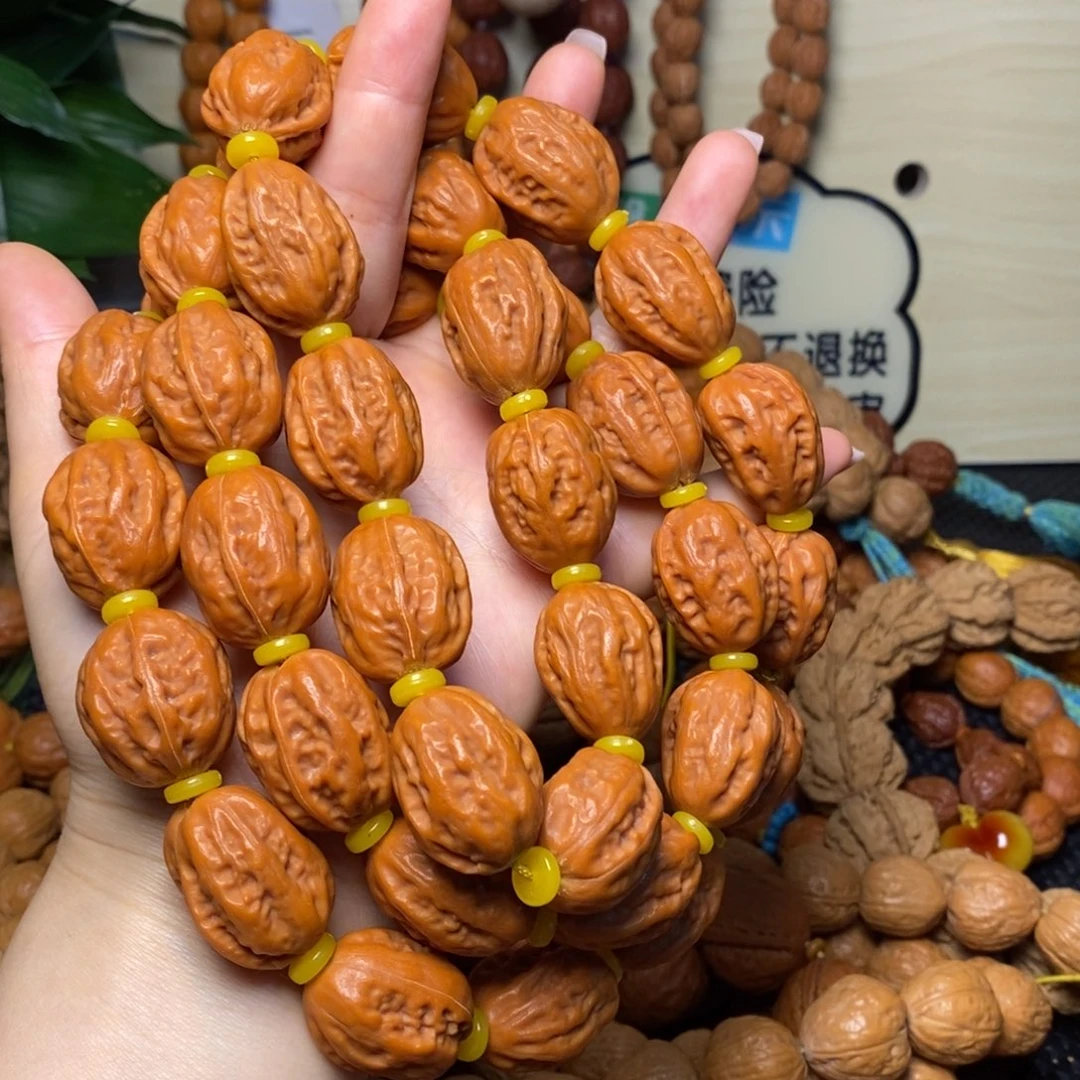 文玩核桃手串八棱大白菜脖挂