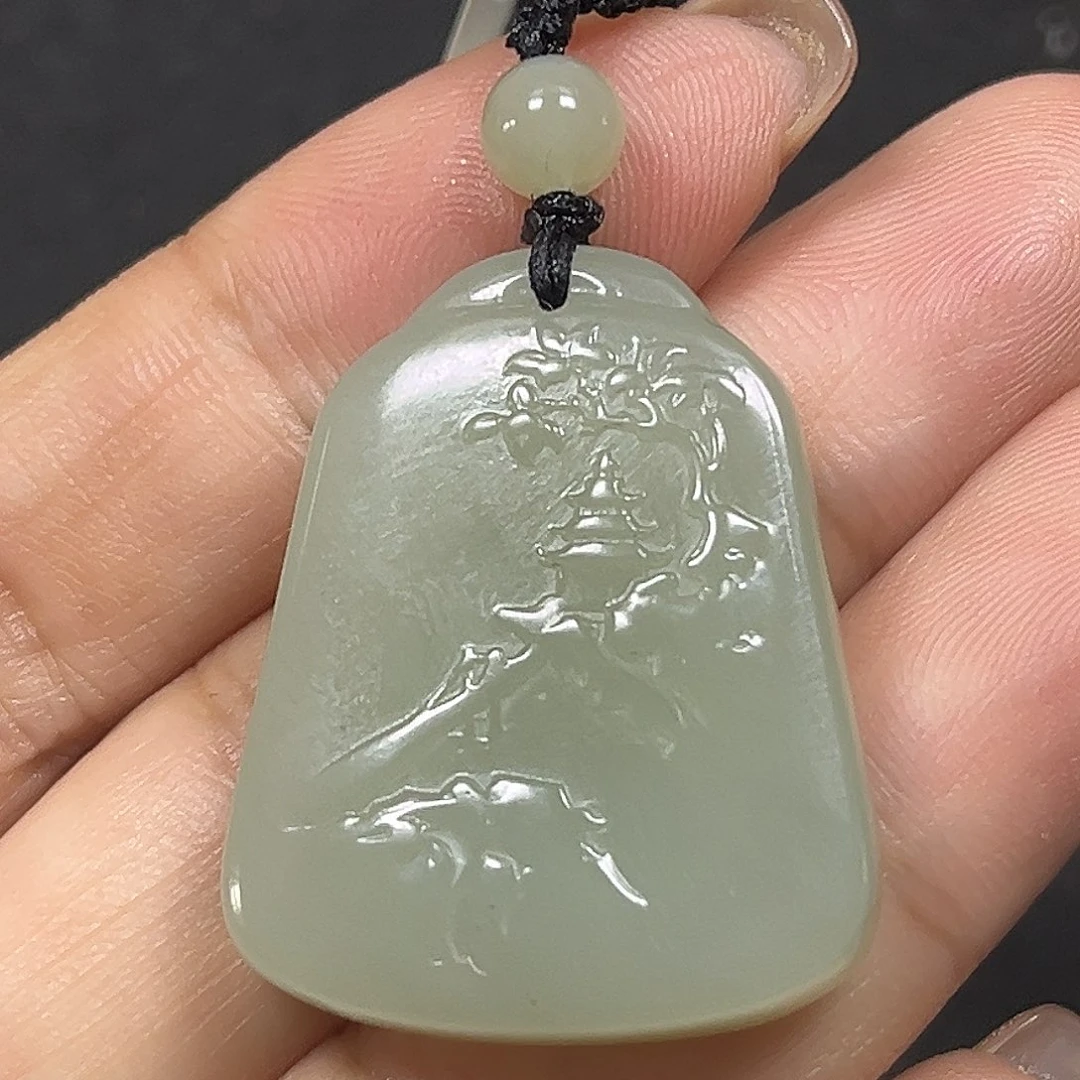 和田玉未镶嵌吊坠(不含链)