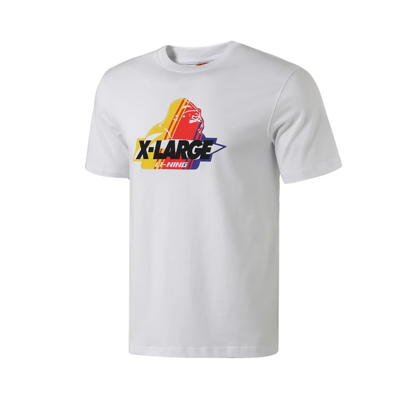 李宁短袖男运动时尚系列舒适透气百搭常规短袖T恤衫AHSN951-B品