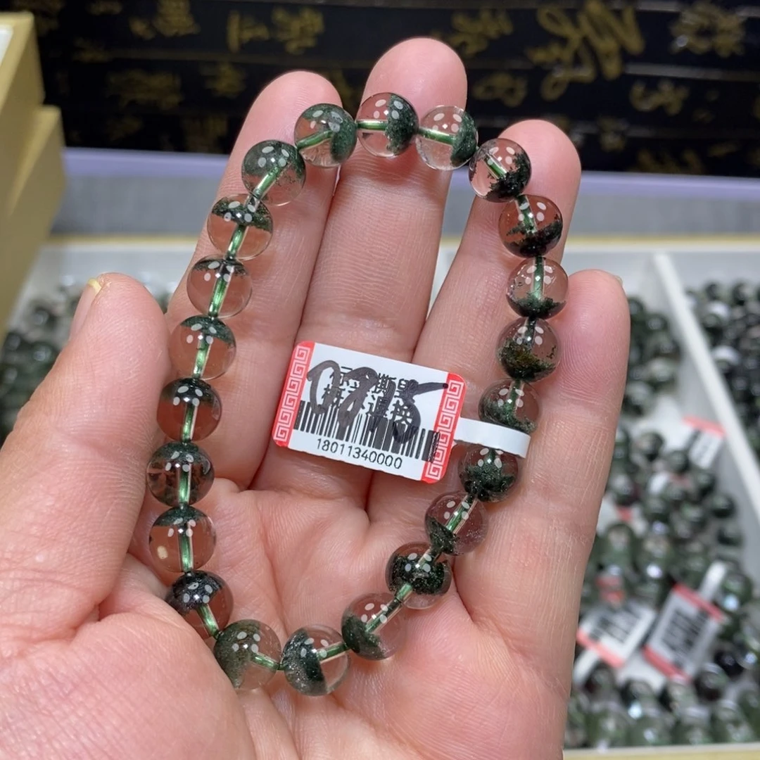 水晶绿幽灵手串未镶嵌游*园