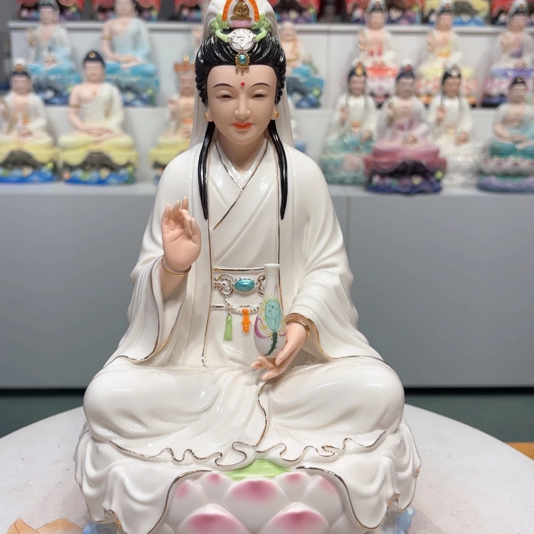 摆件瓷摆件观音12吋