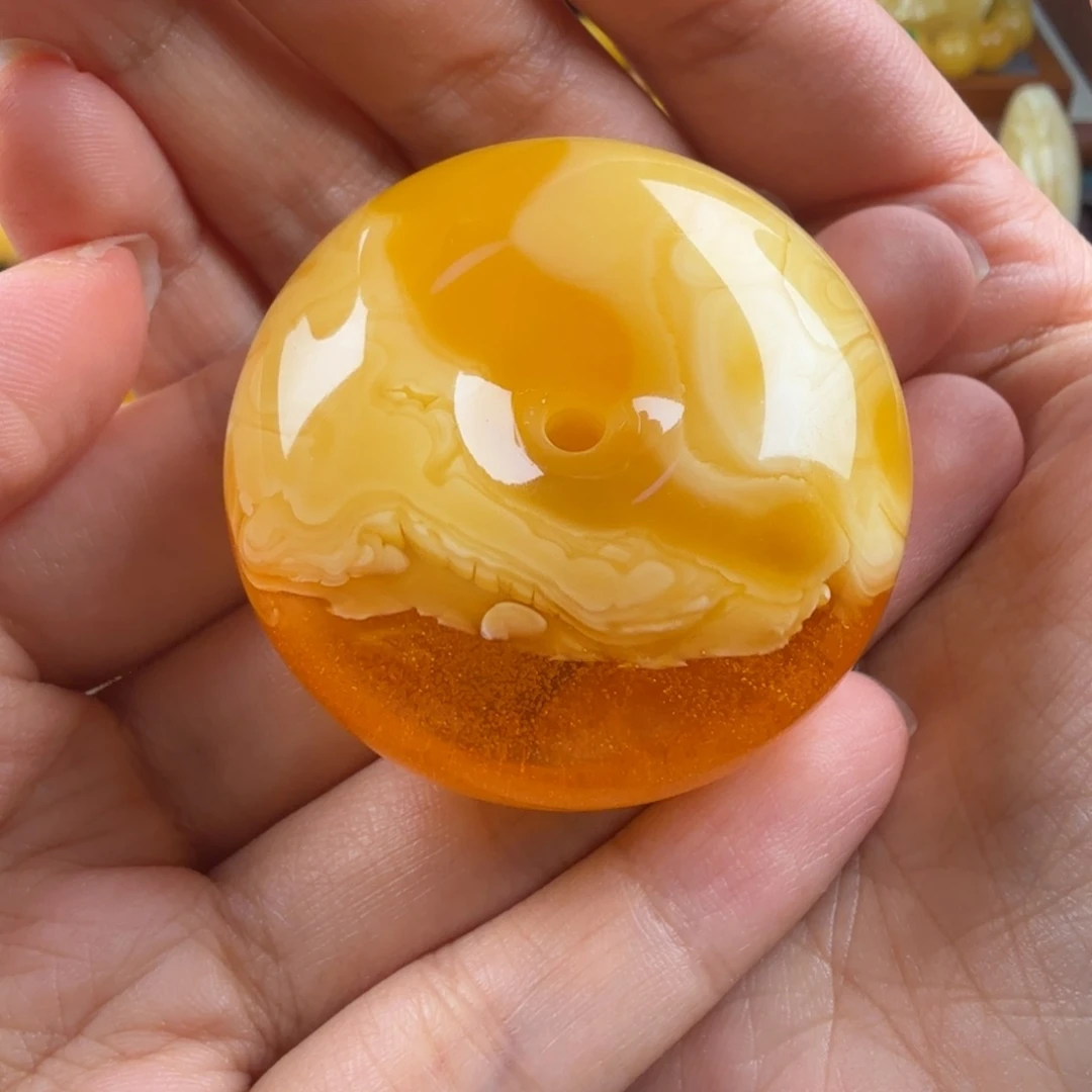 琥珀未镶嵌颈饰纯天然琥珀蜜蜡无优化