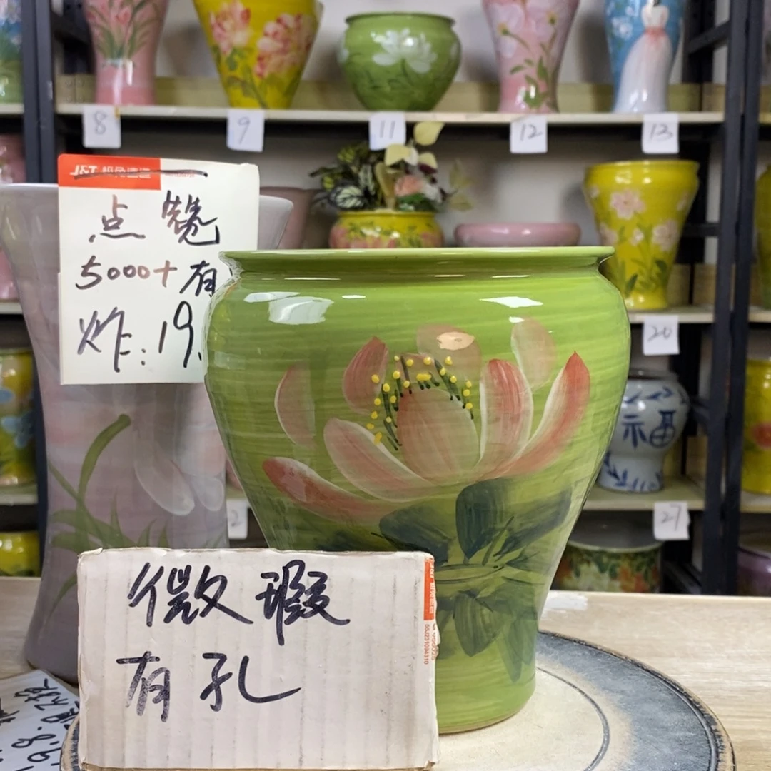 景德镇手工手绘陶瓷花盆