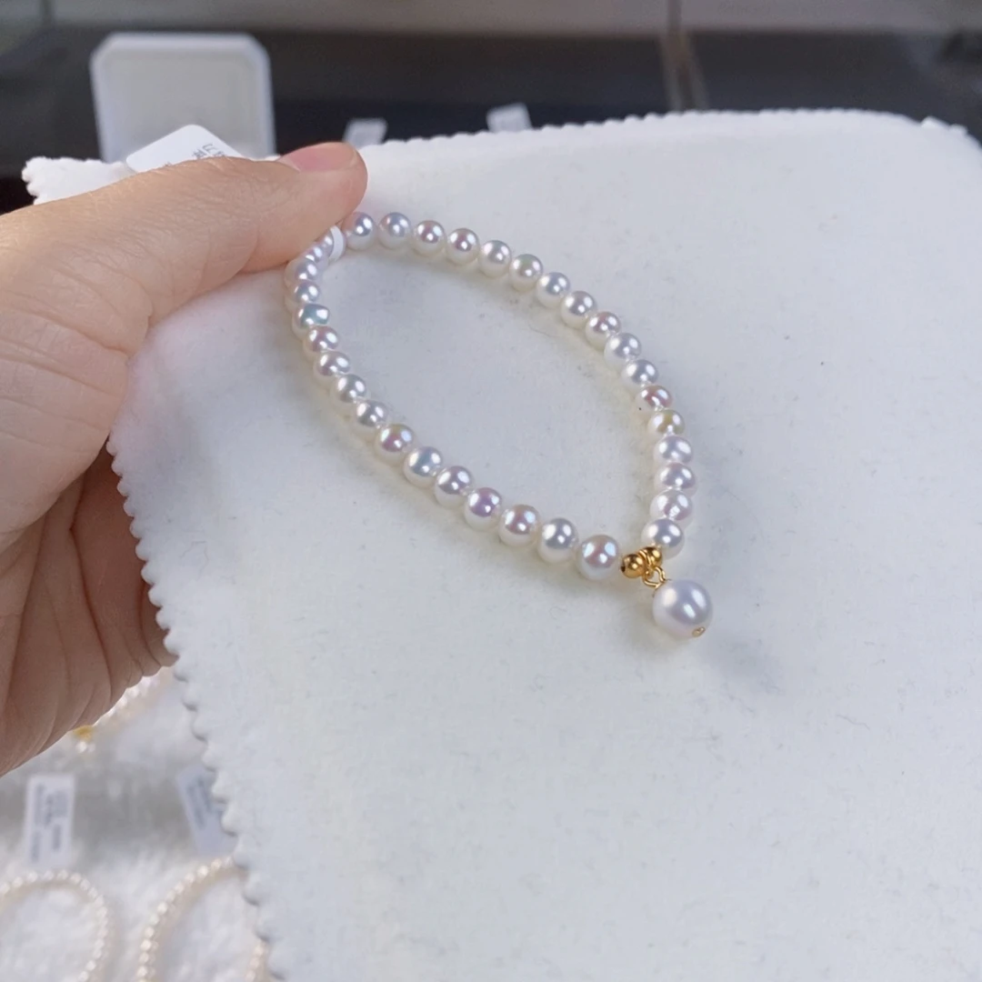 淡水珍珠手绳银S925镶嵌