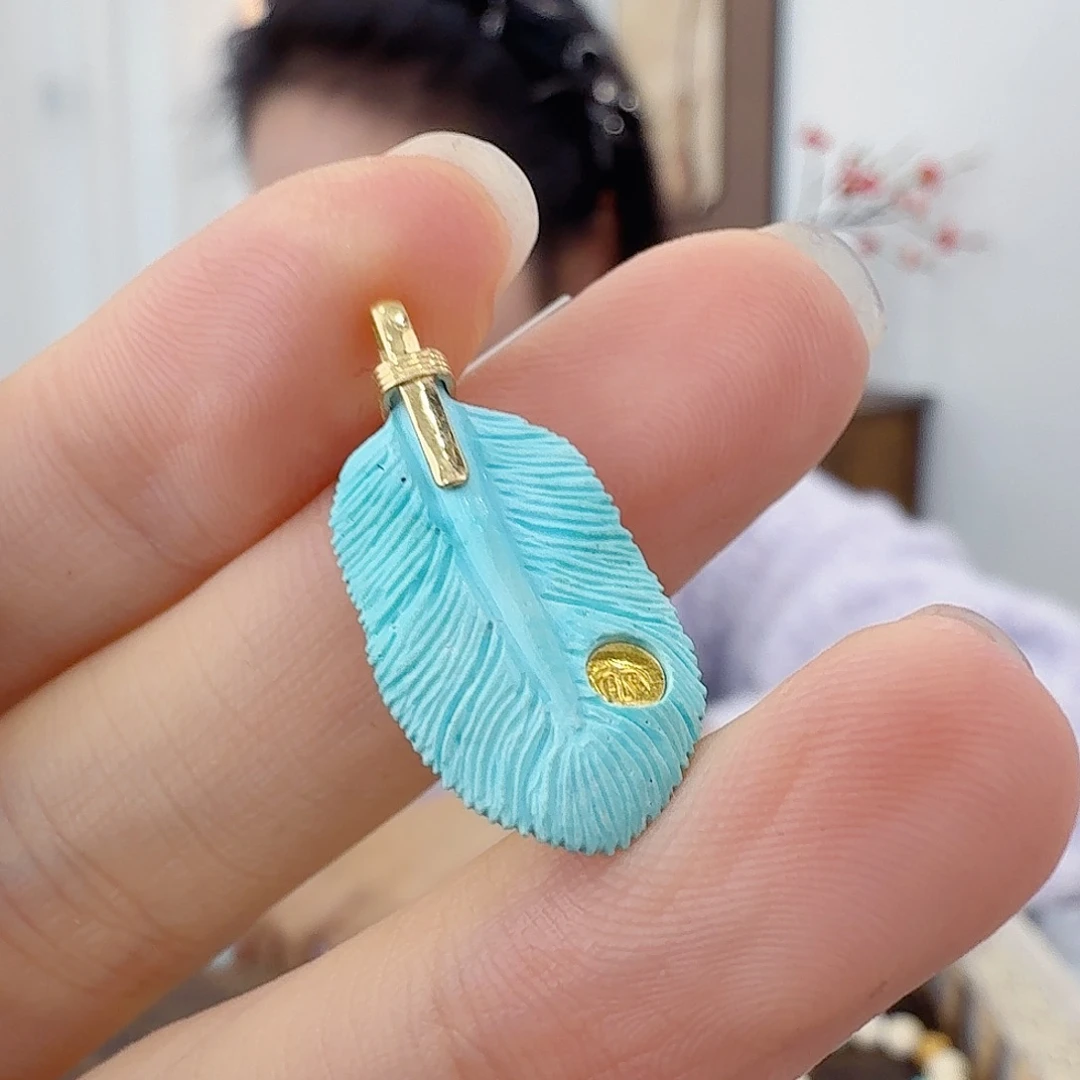 绿松石18K金镶嵌珠宝奇石