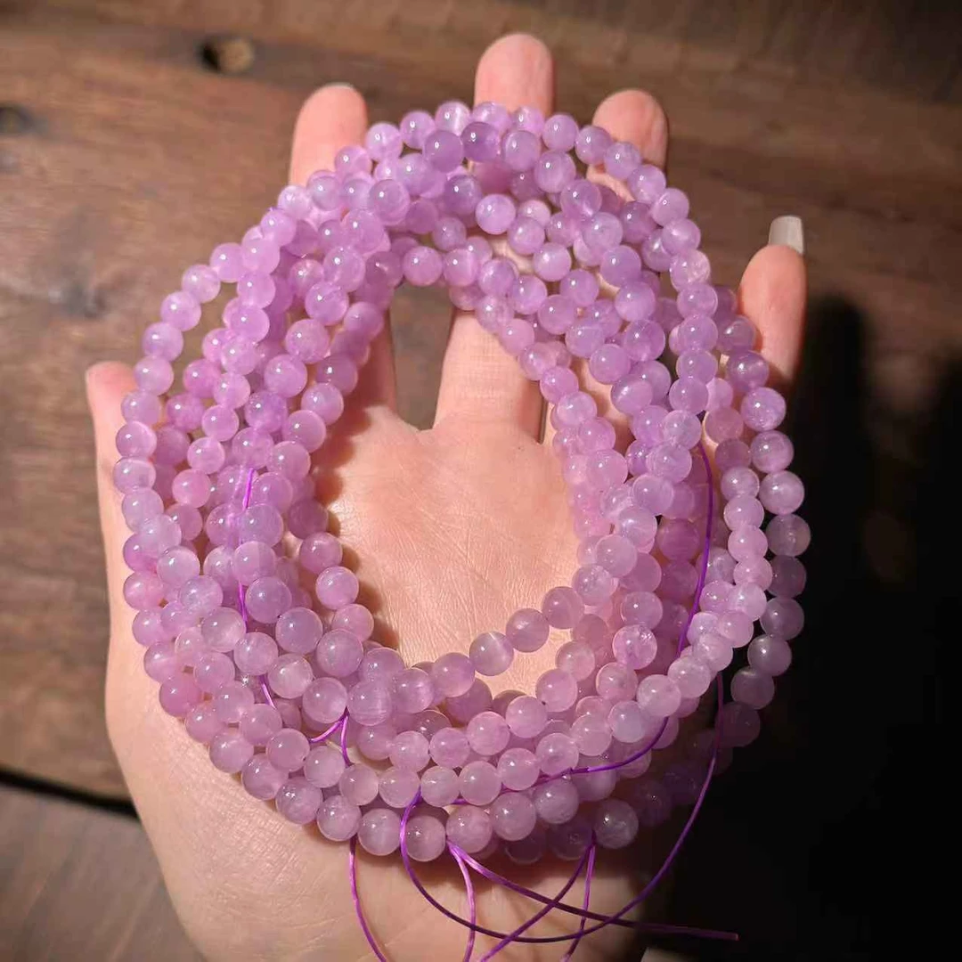 YS9147 紫色锂辉 石多圈手链 多样性发其一