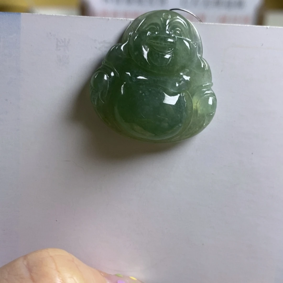 翡翠未镶嵌颈饰翡翠A货挂件佛公3