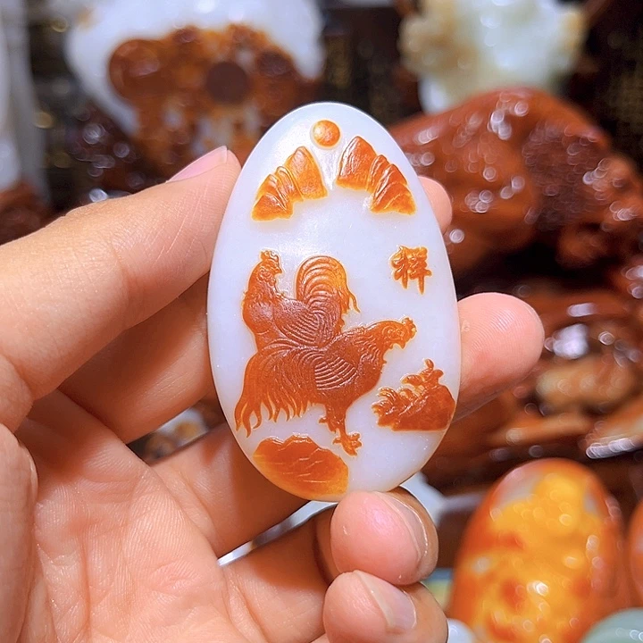 和田玉未镶嵌挂件