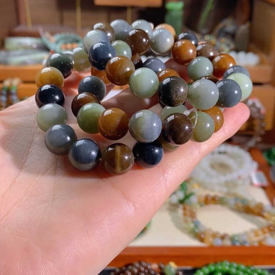 和田玉未镶嵌手链多样性发其一