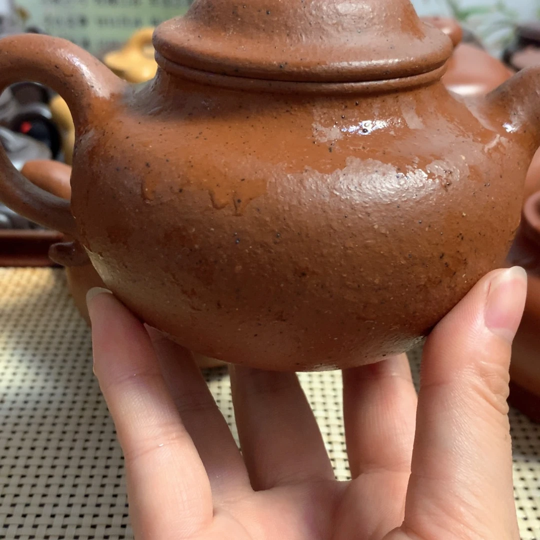 茶壶紫砂宜兴原矿老朱泥300cc