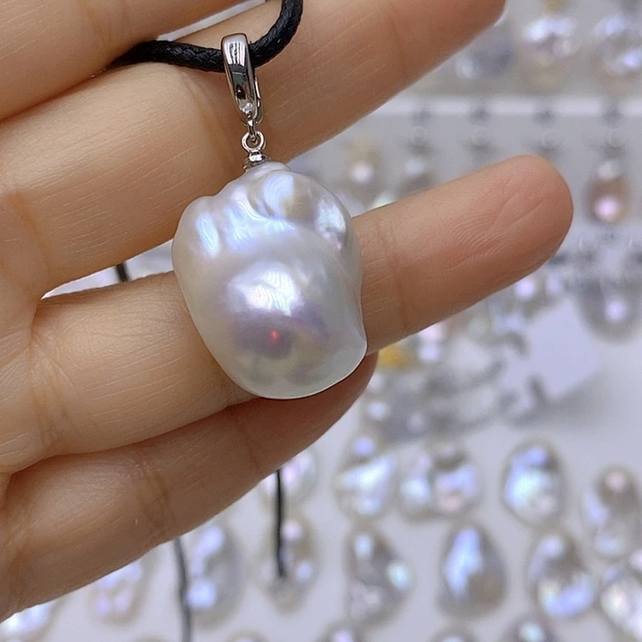 颈饰淡水珍珠银S925镶嵌